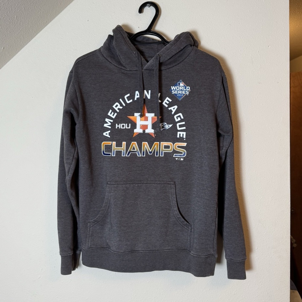Houston Astros 2019 AL Champs Hoodie Small MLB World Series Fanatics Gray